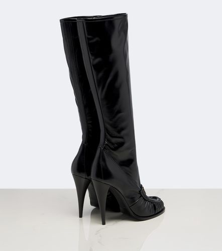 Le Loafer leather knee-high boots - Saint Laurent - Modalova