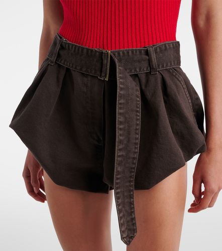 Shorts de lona de algodón con cinturón - Magda Butrym - Modalova