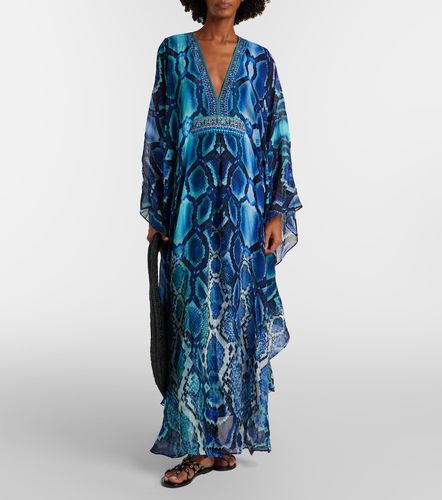 Embellished printed silk kaftan - Camilla - Modalova