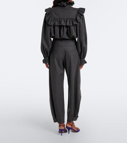 Chloé High-Rise Barrel-Hose aus Flanell - Chloe - Modalova