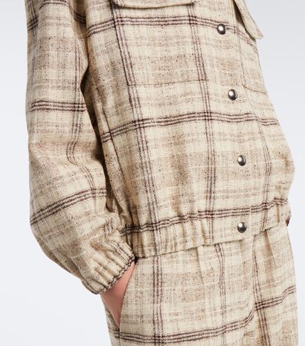 Checked cotton, silk, and hemp-blend jacket - Brunello Cucinelli - Modalova