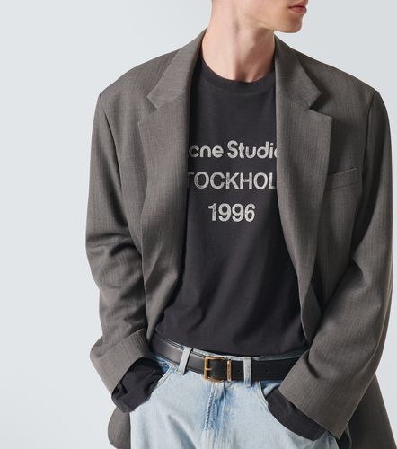 Camiseta en mezcla de algodón con logo - Acne Studios - Modalova