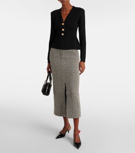 Herringbone high-rise midi skirt - Self-Portrait - Modalova