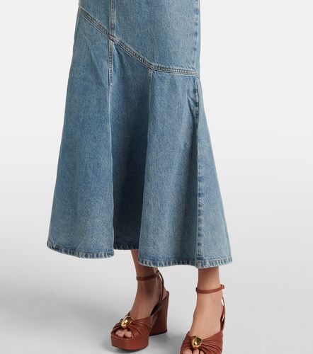 Falda midi Illustration de denim - Zimmermann - Modalova