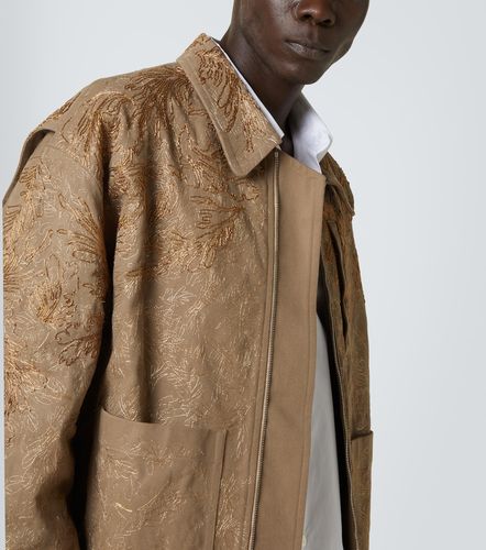 Chaqueta en lamé de algodón floral - Dries Van Noten - Modalova