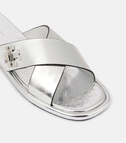 T Lock metallic leather slides - Tory Burch - Modalova