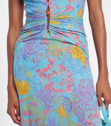 Versace Abito lungo con stampa - Versace - Modalova