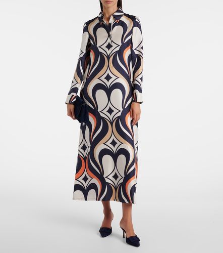 Abito Chemise Swing in seta con stampa - La DoubleJ - Modalova