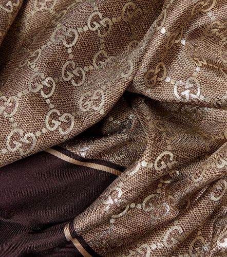 Pañuelo de sarga de seda con GG - Gucci - Modalova