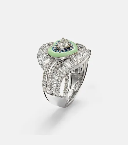 Kt white gold ring with diamonds - Kamyen - Modalova