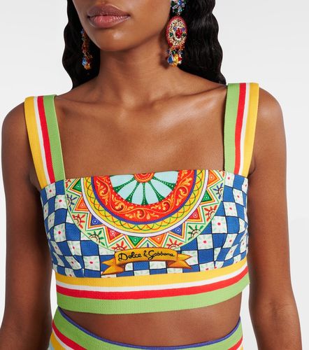 Dolce&Gabbana Crop top de algodón - Dolce&Gabbana - Modalova