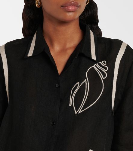 Camicia in lino con ricamo Crab - Eres - Modalova