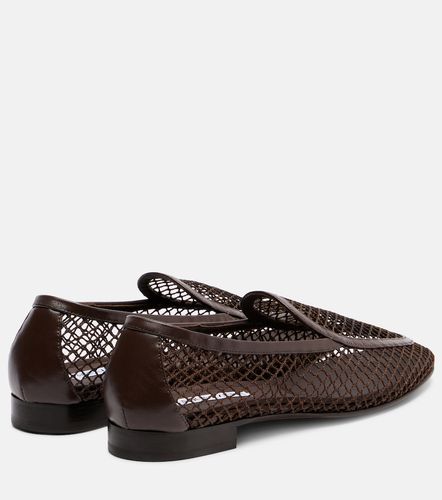 Saint Germain leather-trimmed moccasins - Aquazzura - Modalova