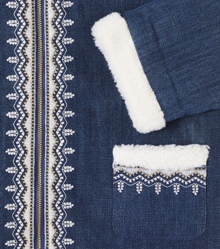 Chaqueta Melvette de denim bordada - Louise Misha - Modalova