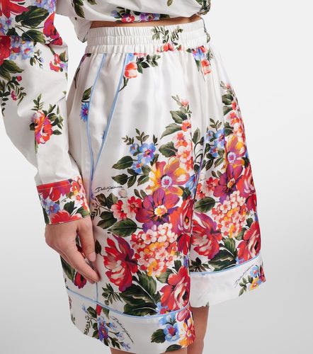 Floral silk twill Bermuda shorts - Dolce&Gabbana - Modalova