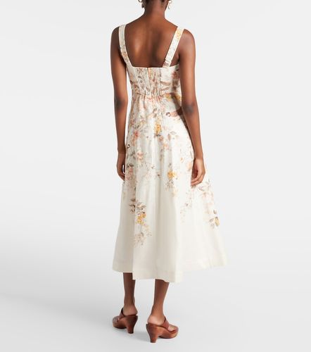 Luna printed linen midi dress - Zimmermann - Modalova