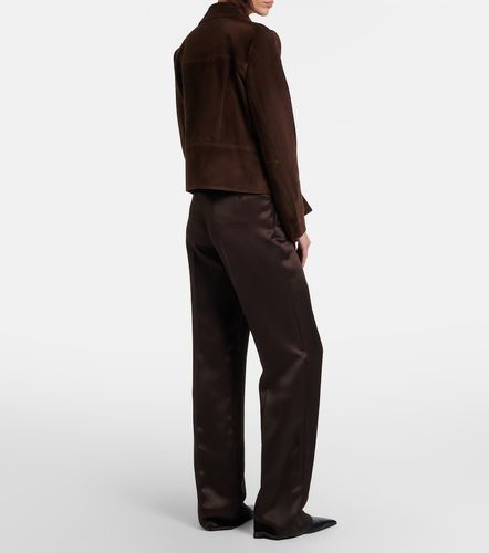 Pantalones rectos de seda plisados - Tom Ford - Modalova