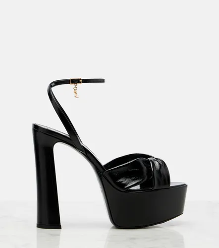 Franciane leather platform sandals - Saint Laurent - Modalova