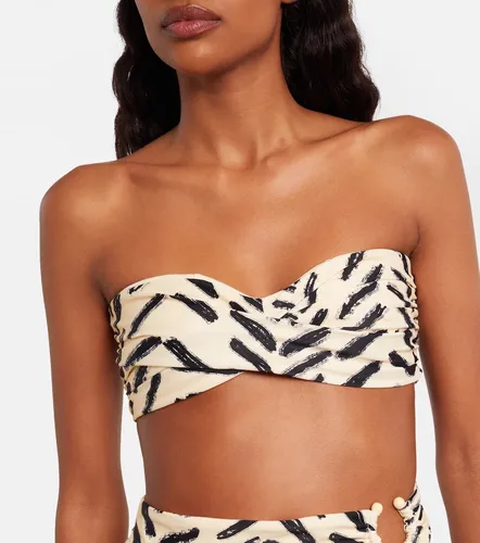 Top de bikini bandeau estampado - Johanna Ortiz - Modalova