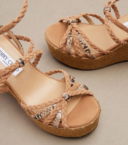 Nyra braided leather espadrille wedges - Jimmy Choo - Modalova