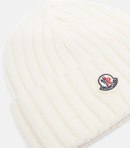 Gorro de lana virgen con logo - Moncler - Modalova
