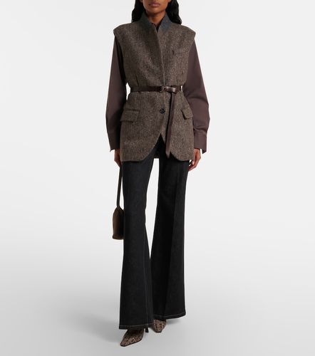 Monili herringbone sequined wool-blend vest - Brunello Cucinelli - Modalova