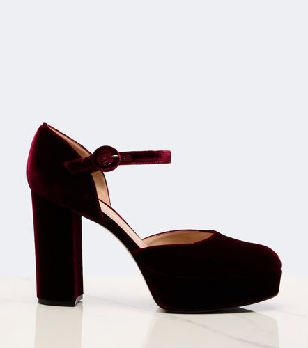 Pumps platform in velluto - Gianvito Rossi - Modalova