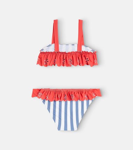 Bikini a rayas con volantes y lazo - Patachou - Modalova