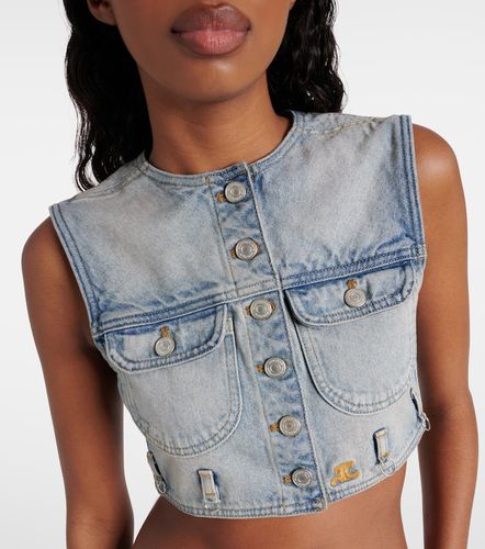 Courrèges Chaleco cropped de denim - Courreges - Modalova