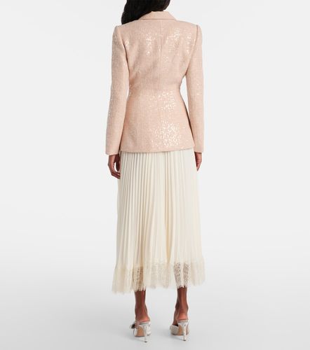 Abito midi in bouclé e chiffon con paillettes - Self-Portrait - Modalova