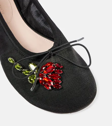 Bow-detail embellished ballet flats - Simone Rocha - Modalova