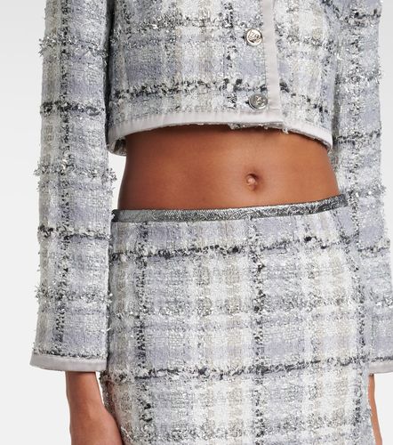 Checked cropped lame tweed jacket - Dolce&Gabbana - Modalova