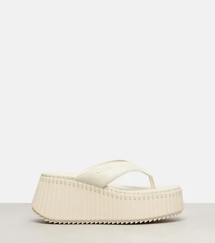 Nama leather platform thong sandals - Chloe - Modalova
