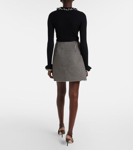 Gingham wool and cashmere miniskirt - Valentino - Modalova