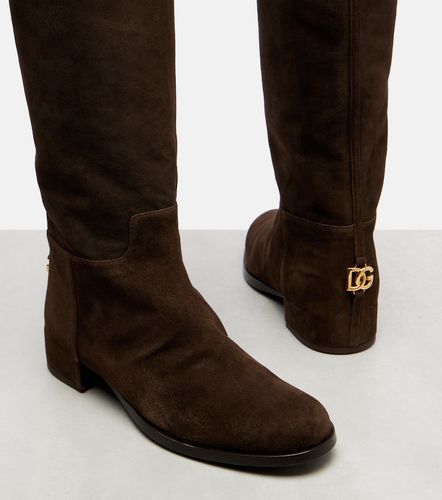 Suede over-the-knee boots - Dolce&Gabbana - Modalova