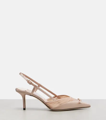 Afia 65 satin slingback pumps - Jimmy Choo - Modalova