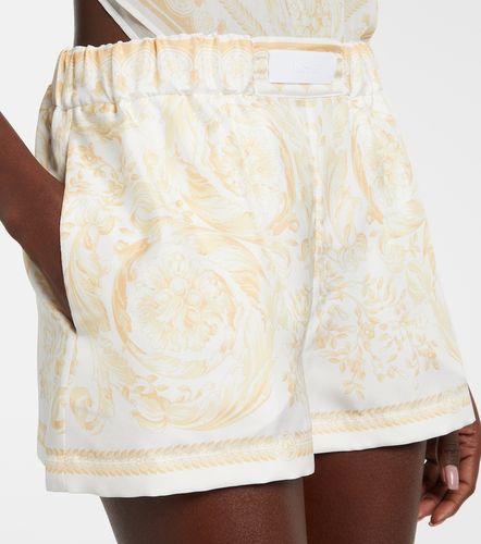 Shorts Underwater Barocco de sarga de seda - Versace - Modalova