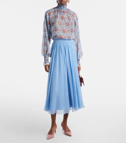 Falda midi de chifón de seda - Dolce&Gabbana - Modalova