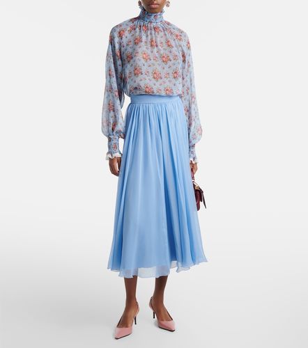 Gonna midi in chiffon di seta - Dolce&Gabbana - Modalova