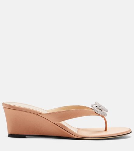 Wedge-Sandalen Double Heart aus Satin - Mach & Mach - Modalova