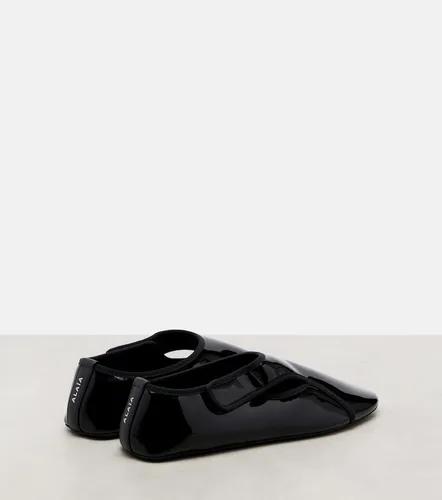Alaïa Ballerinas Criss Cross mit Leder - Alaia - Modalova