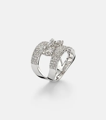 Anillo de oro blanco de 18 ct con diamantes - Yeprem - Modalova