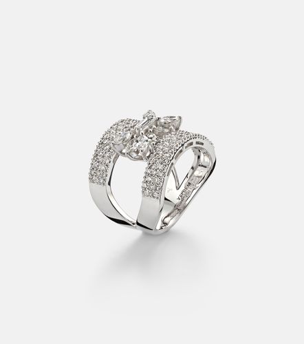 Anillo de oro blanco de 18 ct con diamantes - Yeprem - Modalova
