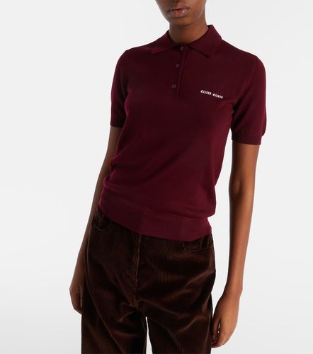 Miu Miu Logo wool polo sweater - Miu Miu - Modalova