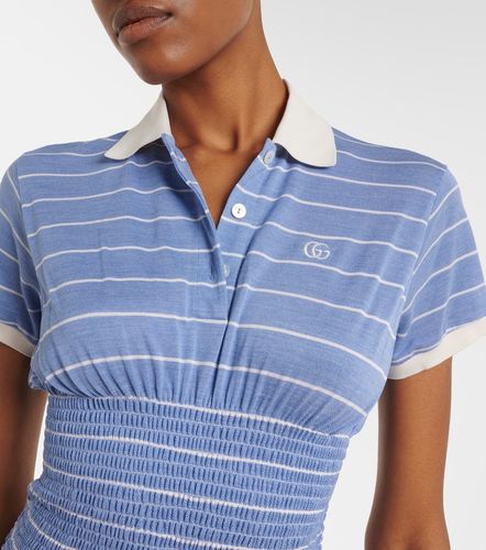 Gucci Abito polo in seta a righe - Gucci - Modalova
