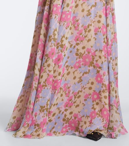 Gonna lunga in seta con stampa floreale - Valentino - Modalova