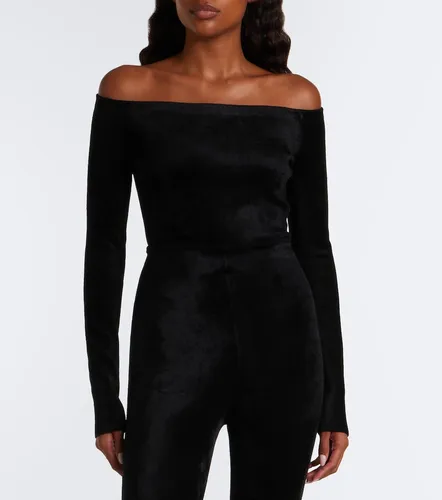 Alaïa Off-Shoulder Body aus Samt - Alaia - Modalova