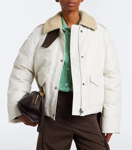 Shearling-trimmed cotton-blend blouson jacket - Loewe - Modalova