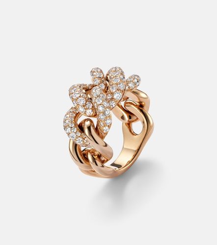 Catene 18kt rose ring with diamonds - Pomellato - Modalova