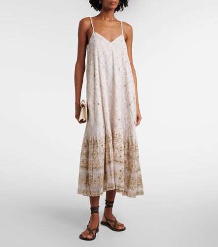 Vestido midi Mosaic de algodón estampado - Juliet Dunn - Modalova